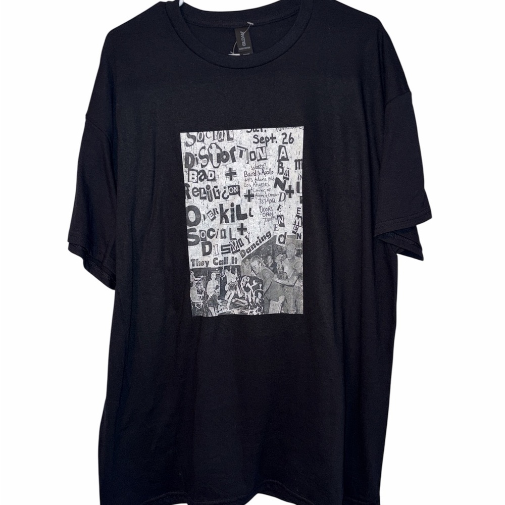 Social Distortion Black Graphic Tee Size XL New